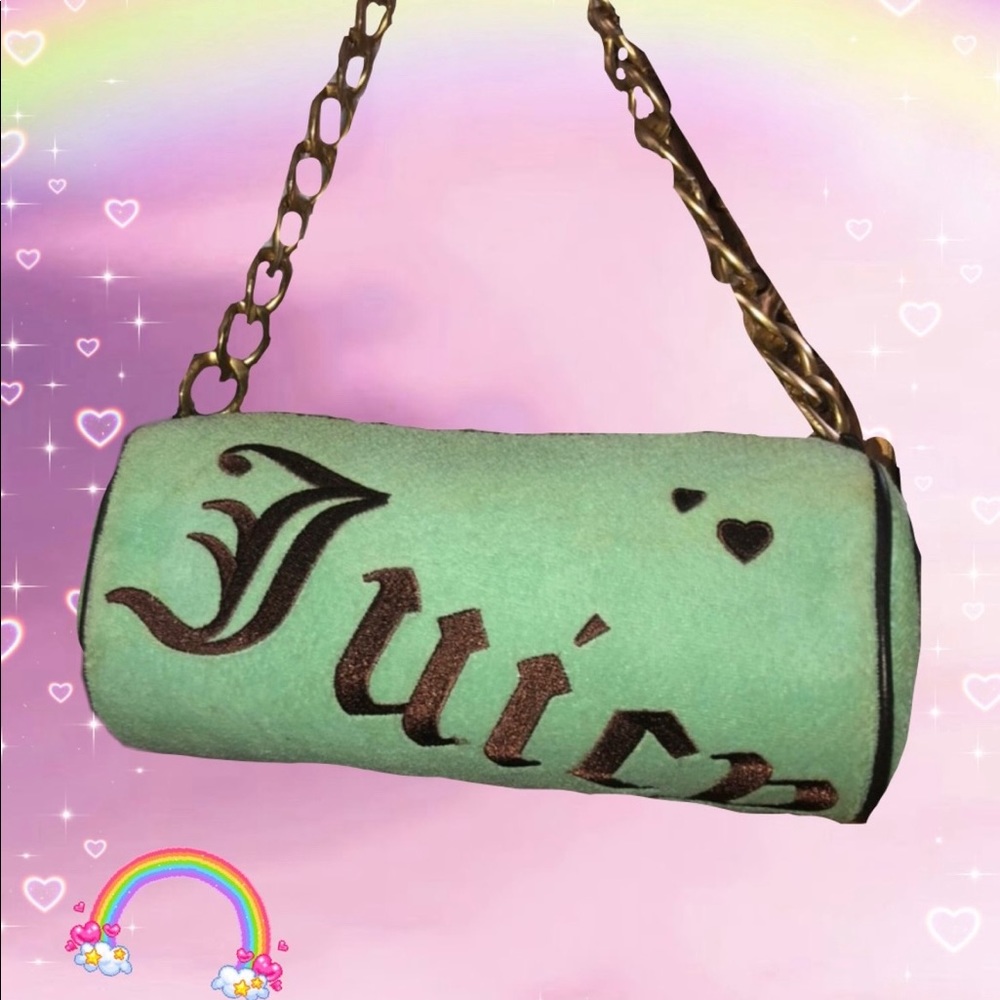 Rare Early 2000's big green Juicy Couture Barrel bag‼️💗💕🌈